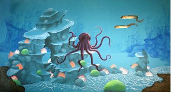 Picture of Backdrop Underwater Fantasy: Coral Reef Octopus  12m x 6m