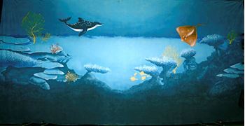 Picture of Backdrop Underwater Fantasy: Dolphin Stingray 12m x 6m