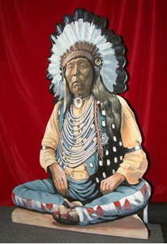 Picture of Cutout American Indian Chief Sitting 