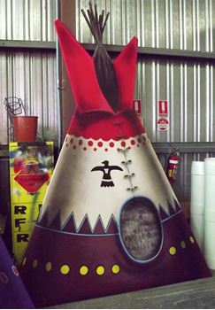 Picture of Cutout Teepee Red 