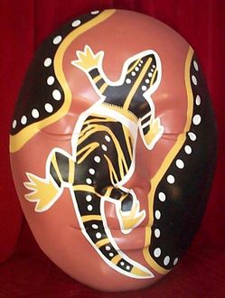 Picture of Mask  Aboriginal style Lizard