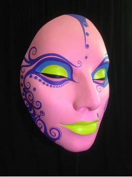 Picture of Mask - Pink/ Yellow Lips 