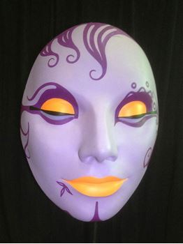 Picture of Mask - Purple/ Orange Lips 