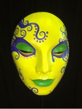 Picture of Mask - Yellow/ Green Lips 