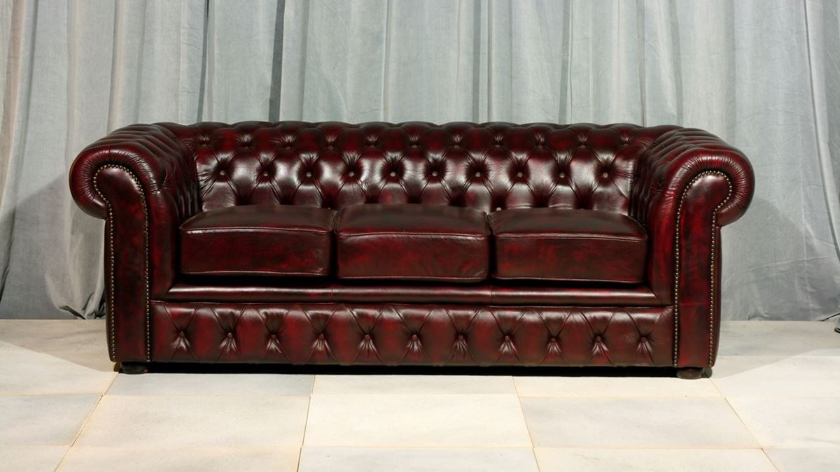Picture of Chesterfield Brown Lounge 3 Seat 