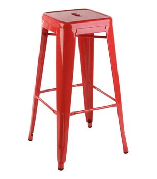 Picture of Tolix Style Stool Red
