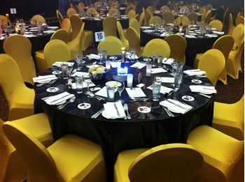 Picture of Tablecloth Black Metallic Round 3.3m