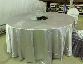 Picture of Tablecloth Silver Grey Satin  3.3m round