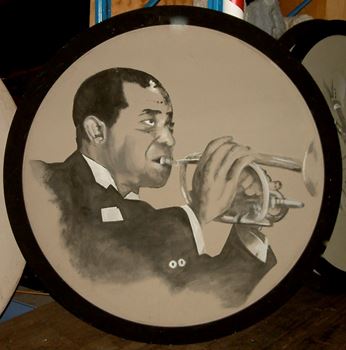 Picture of Jazz Portrait Louis Armstrong 1.8m round