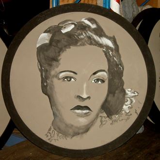 Picture of Jazz Portrait Billie Holiday 1.8m round
