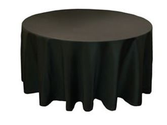 Picture of Tablecloth Black 3.3m round
