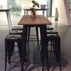 Picture of Bar / Tapas Table Black Tolix Style 1.5m L