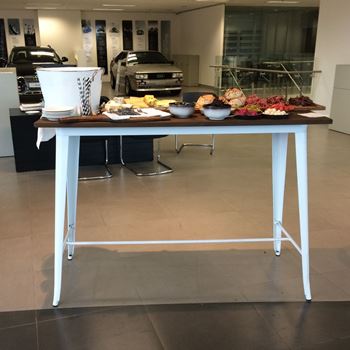 Picture of Bar / Tapas Table White Tolix Style 1.5m L