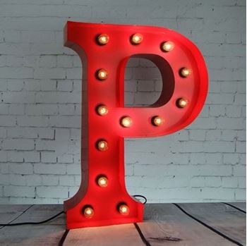 Picture of Marquee Letter - P