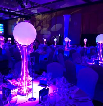 Picture of Glow Sphere Centrepiece on Acrylic Tower