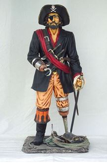 Picture of Pirate Captain Statue 