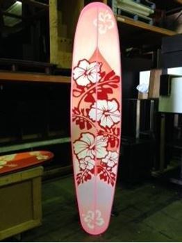 Picture of Surfboard Cutout - 2 - Pink Hibiscus