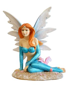 Picture of Fairy Statue - Blue with Dragon 
