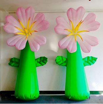 Picture of Inflatable Pink Flowers on stems 3mH 