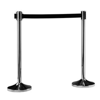 Picture of Tensa-barrier-Chrome-Silver posts
