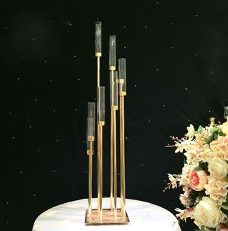 Picture of Candelabra - Gold 8 upright stem tea light holder