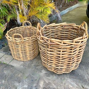 Picture of Vintage thick wicker cane basket