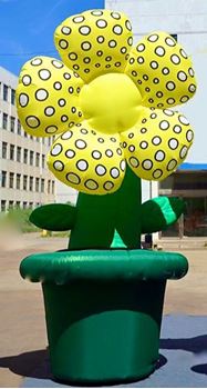 Picture of Inflatable Yellow Flower pot  3m H 