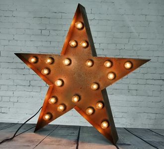 Picture of  Marquee Light - Star - Rustic