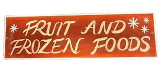 Picture of Fruit and Frozen foods sign