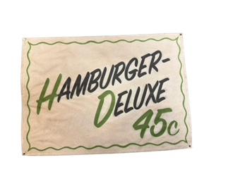 Picture of Vintage "Hamburger Deluxe" sign