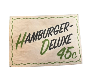 Picture of Vintage "Hamburger Deluxe" sign