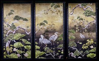 Picture of Japanese Art Print in Black Embossed Frames (XL6, XL7, XL8)