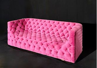 Picture of Pink Velvet Chesterfield Lounge