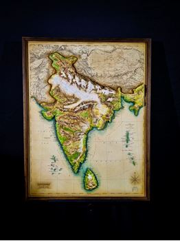Picture of 3D Embossed Painted Map in Timber Frame (M14)