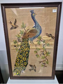 Picture of "Peacock Tapestry" Framed