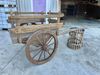 Picture of rustic wooden hand drawn cart - rustic style
