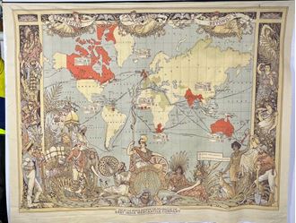 Picture of East india Company sea routes map 
