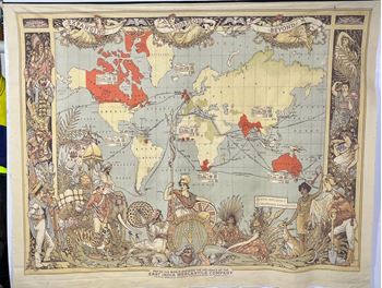 Picture of East india Company sea routes map 