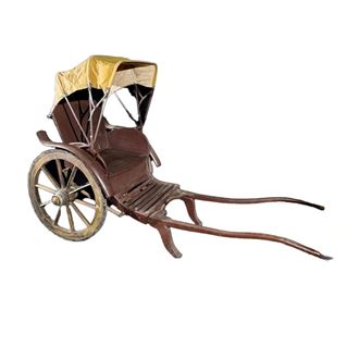 Picture of Rickshaw - vintage wooden asian rickshaw