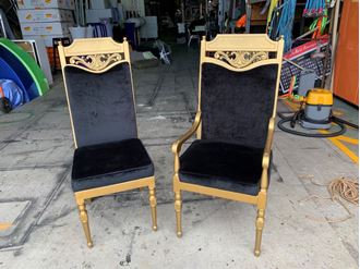 Picture of Elegant Banquet Chairs (Gold w/ Black Velvet)