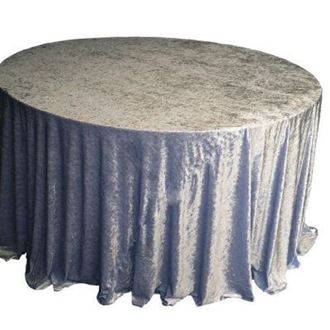 Picture of Tablecloth Charcoal Velvet Panne 3.3m Round