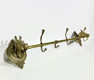 Picture of Antique Gold Horse Wall Mounted Hat Rack