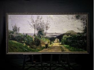 Picture of  Landscape Art Print in Black Embossed Frame (XL3)
