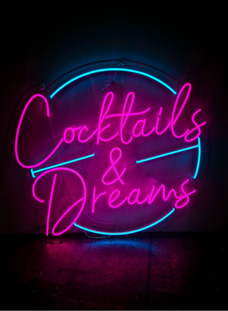 Picture of 80s Neon Sign (Cocktails & Dreams)